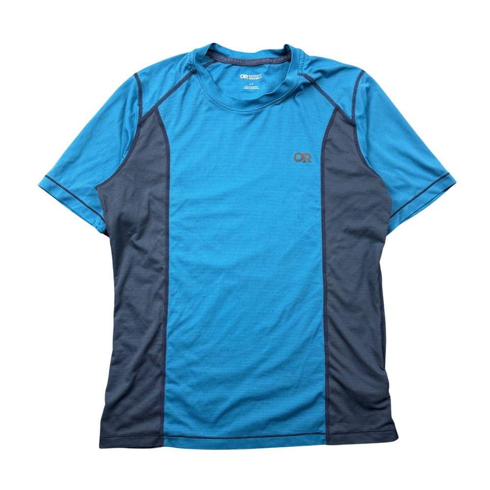 Outdoor Research Mens Small Echo T-Shirt Blue Performance Hiking Outdoors